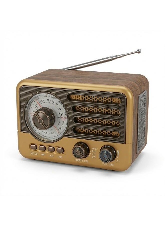 راديو محمول FM/AM/SW بـ 3 نطاقات - مشغل MP3/USB/TF وبلوتوث - مكبر صوت مدمج - بطارية قابلة للشحن- مصباح يدوي - موديل SG-31bt - Image 2